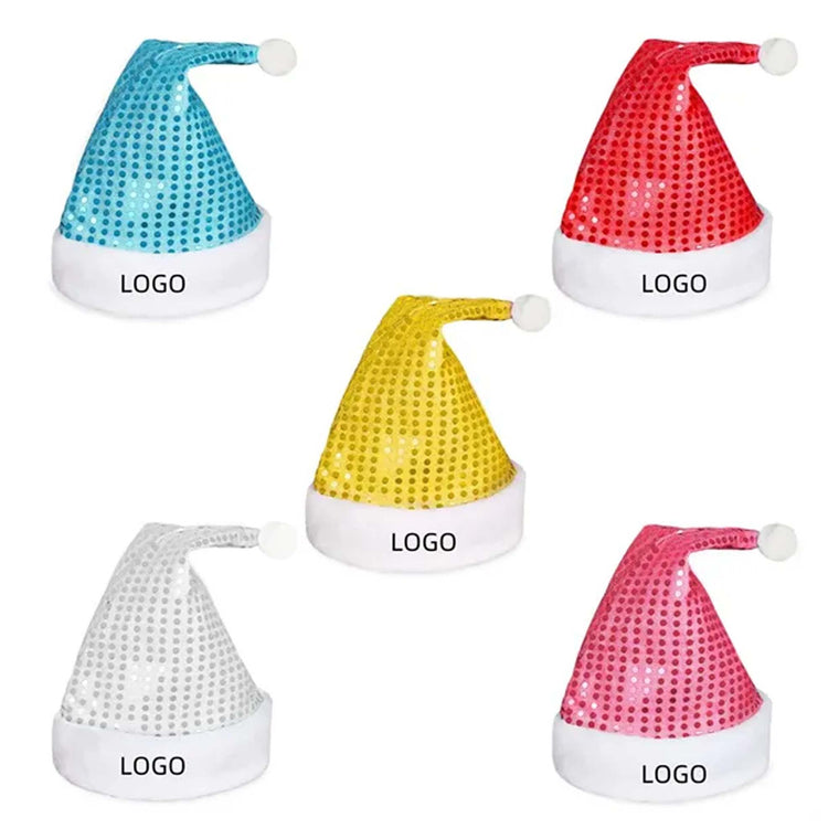Colored Sequins Xmas Holiday Hat