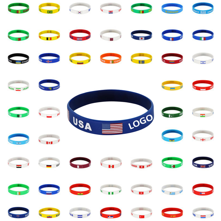 World Cup Country Silicone Wristband
