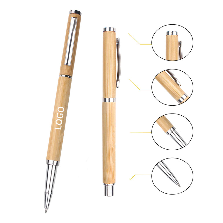 Bamboo Ballpoint Pen With Sleeve