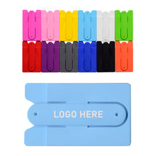 U-Shape Cell Phone Back Stick Silicone Card Holder Stand