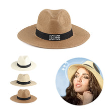 Wide Brim Straw Woven Panama Roll-Up Hat