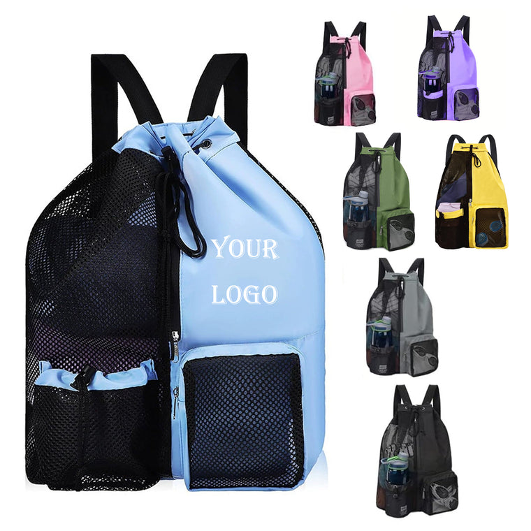 Mesh Waterproof Drawstring Backpack