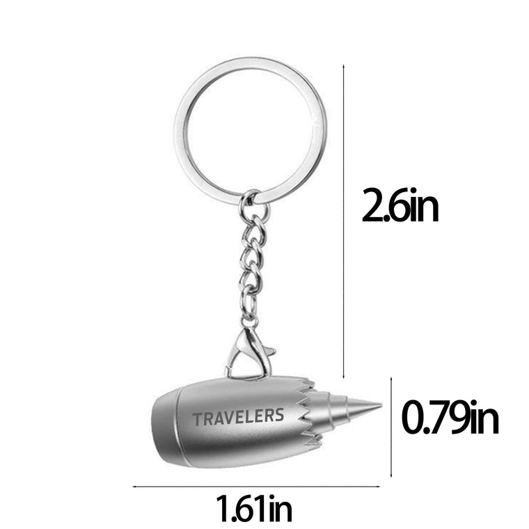 Airplane Engine Shape Keychain