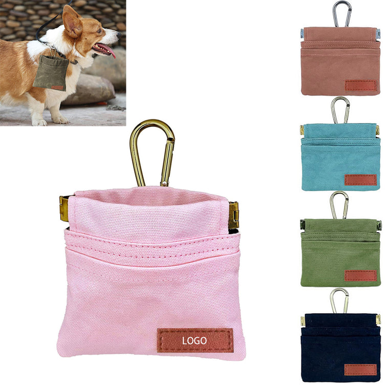 Portable Dog Treat Bag With Carabiner Pet Snack Pouch