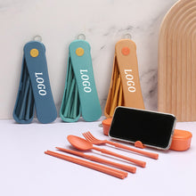 Reusable Wheat Straw Cutlery with Case