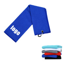 Microfiber Fabric Waffle Pattern Tri-fold Golf Towels
