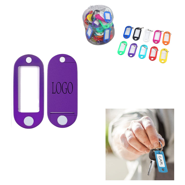 Plastic Key Tag With Label Window
