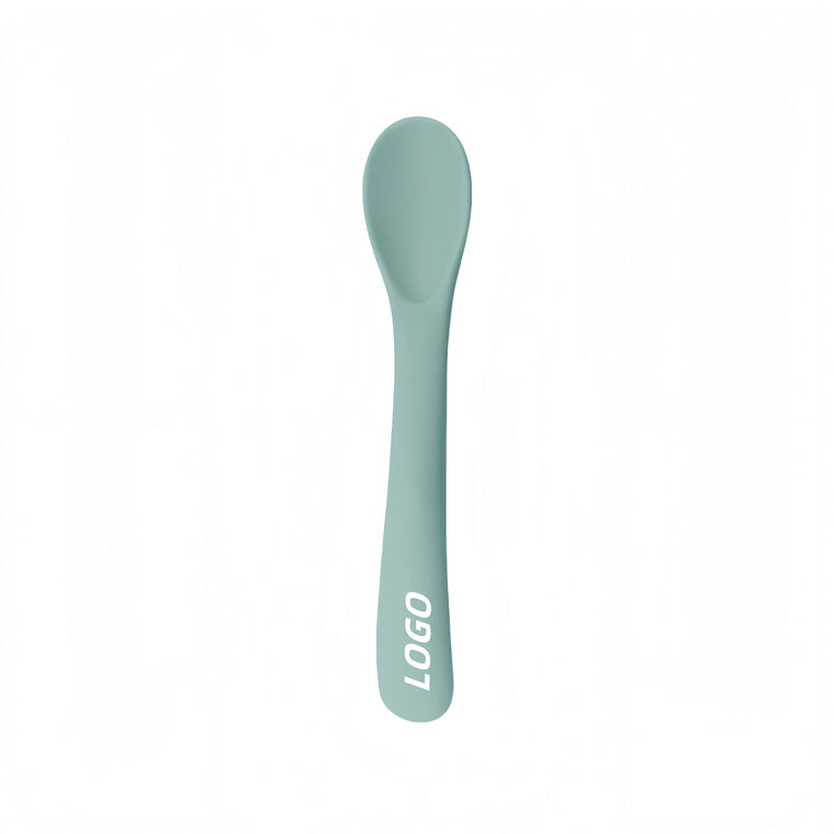 Food Soft Silicone Spoon Baby Learning Food Feeding