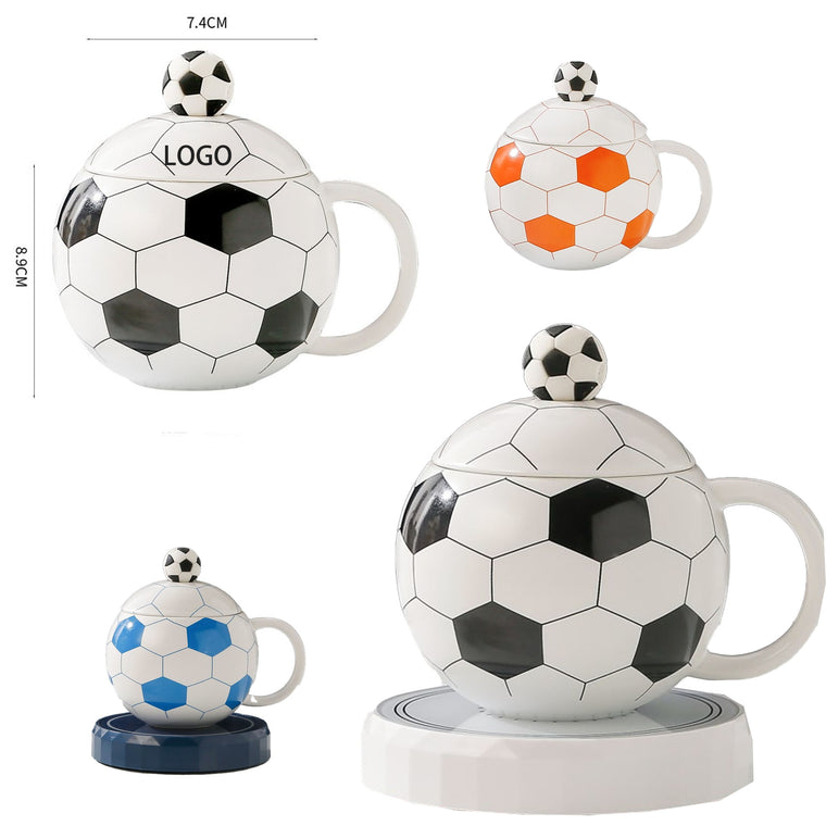 Football-Shaped Ceramic Mug