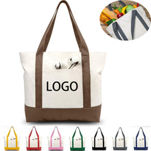 Heavy-Duty Large Canvas Tote Bag with Zipper