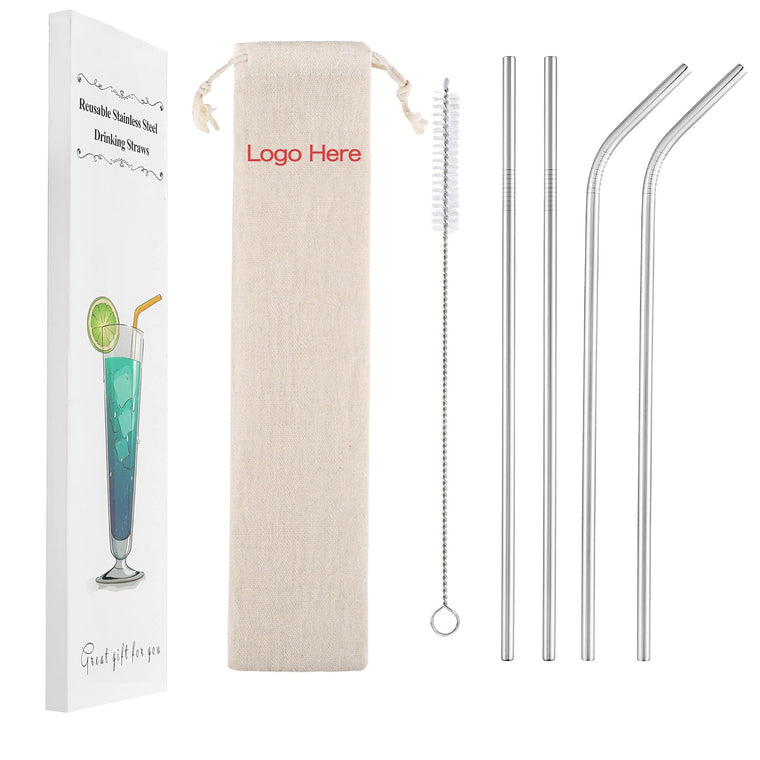 Stainless Steel Straw With Cleaning Brushes