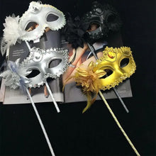 Half Masquerade Mask On A Stick