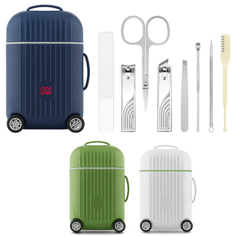 Mini Travel Nail Care Kit with 8-Piece Grooming Set