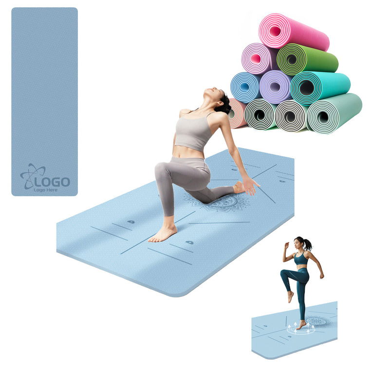 Tpe Yoga Mat – 6Mm Lightweight Comfort For Daily Wellness