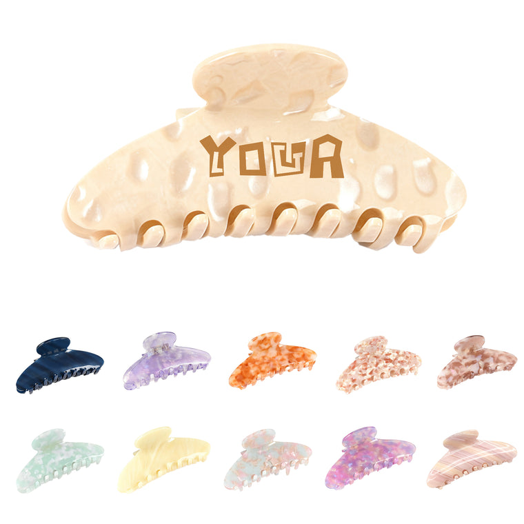 Large-Size Acetate Textured Hair Clip
