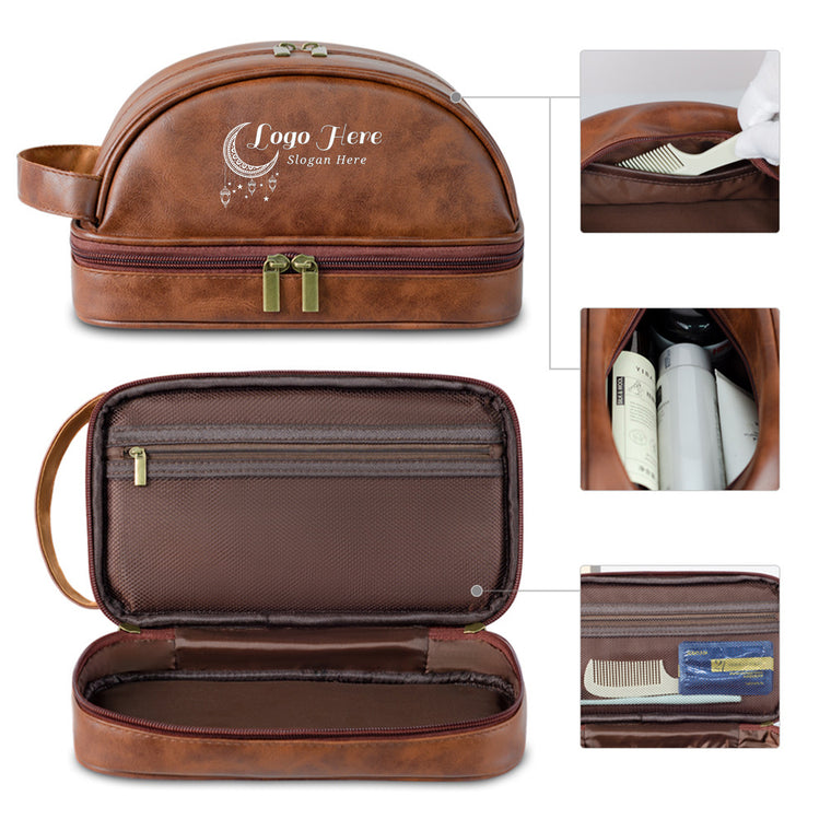 Leather Retro Waterproof Travel Toiletry Bag