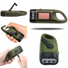 Emergency Hand Crank Flashlight With Solar Power