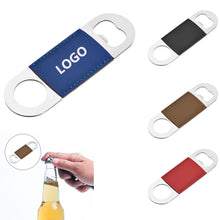 Stainless Steel Beer Bottle Opener With Leather Handle