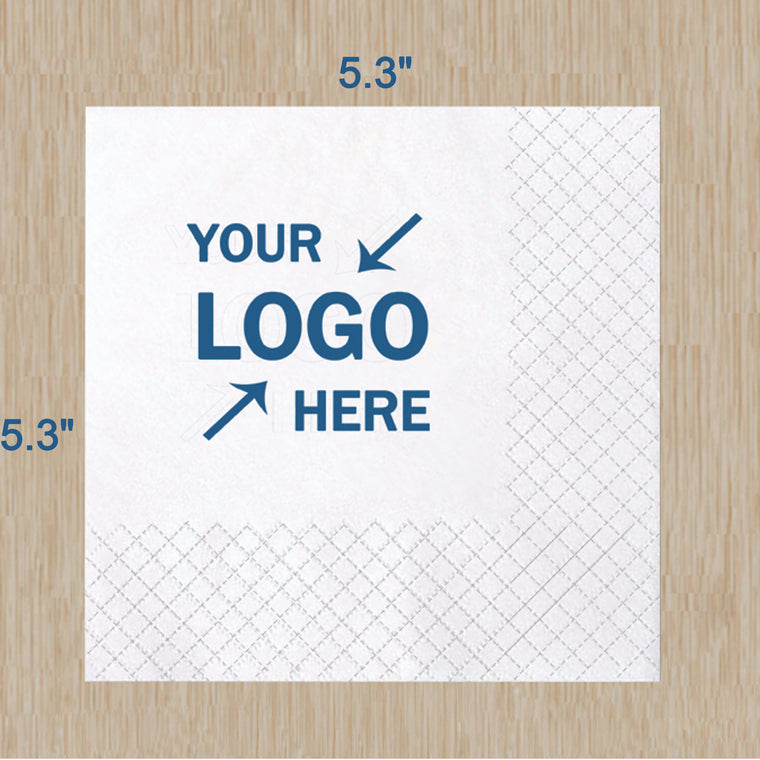 White 2 Ply Beverage Napkin