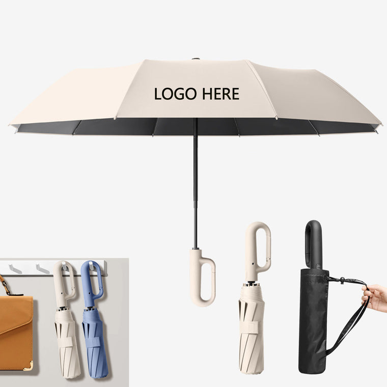 Deluxe Automatic Umbrella With Carabiner Handle