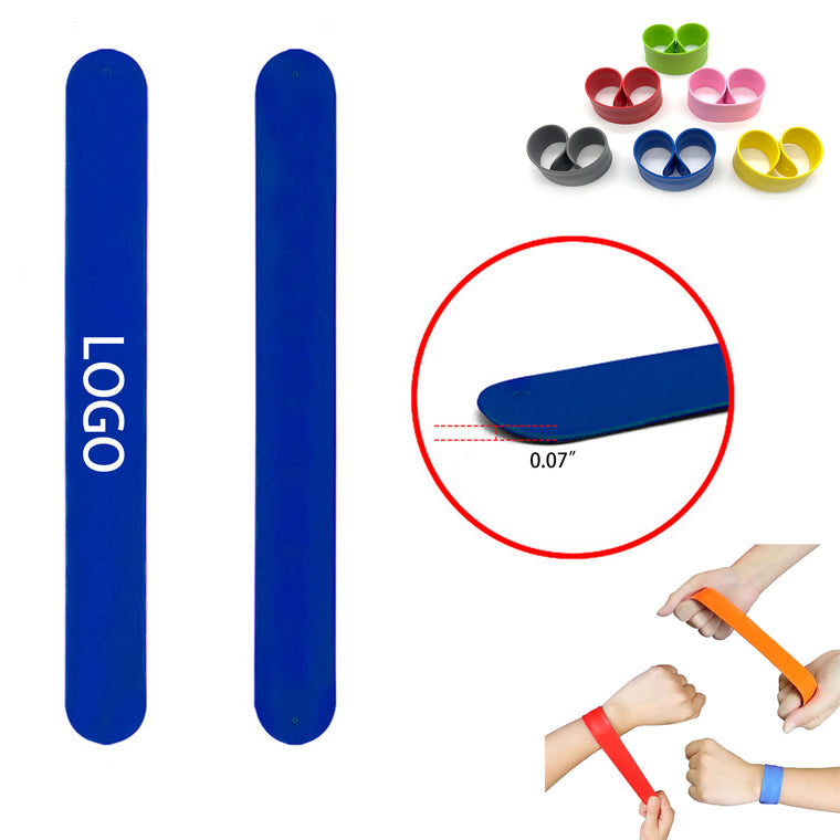 Rainbow Silicone Slap Bracelets