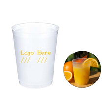 White 12oz Plastic Frosted Cup