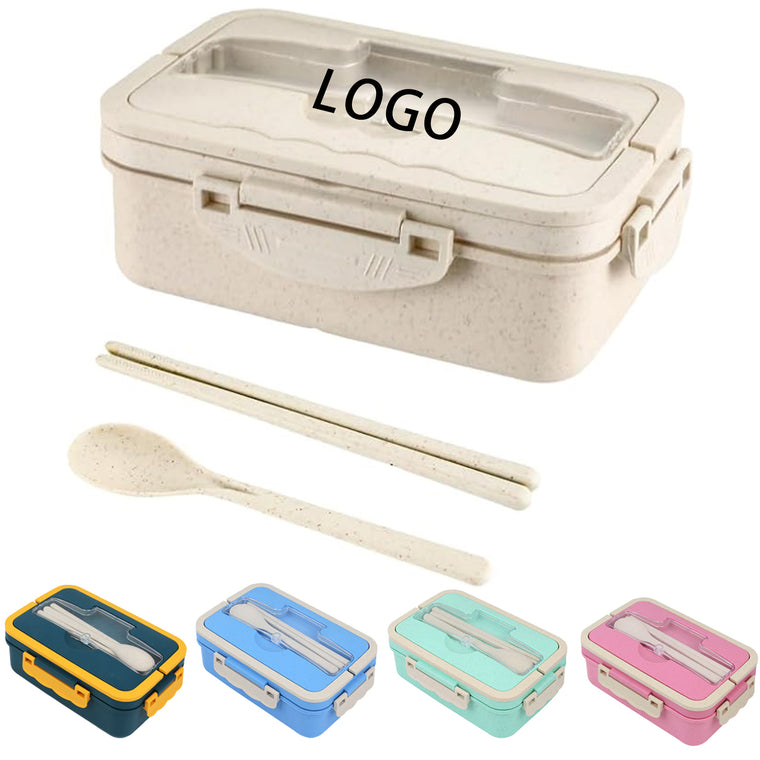 Wheat Straw Lunch Box With Tableware