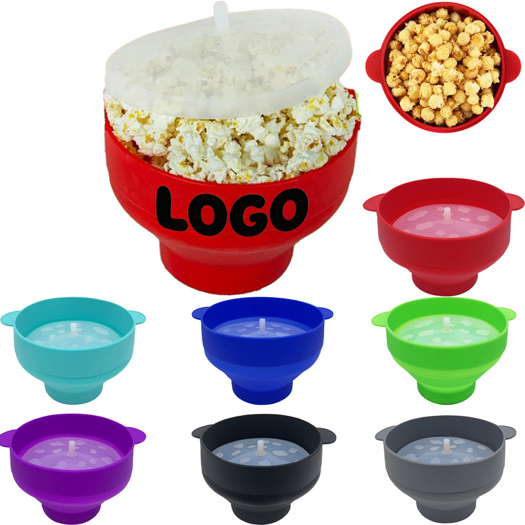 Microwave-Safe Silicone Popcorn Popper Bowl