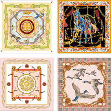 Full Color Printed Simulated Silk Square Scarves/Bandanna