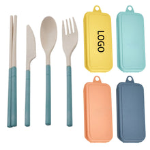 Wheat Straw Cutlery Spoon Knife Fork Utensils Set With Case