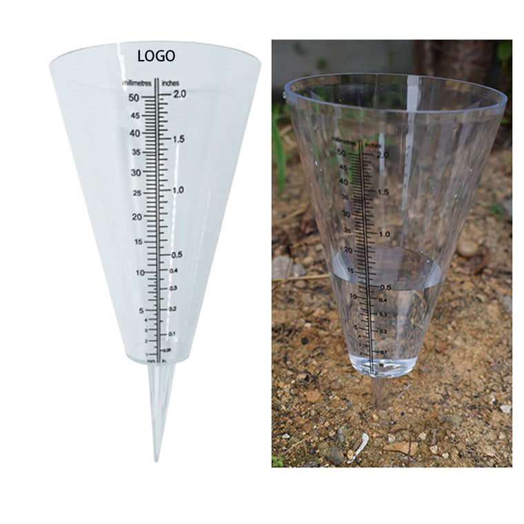 Rain Gauge with Scale Transparent Cone Rain Measuring Cup