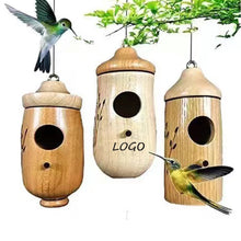 Natural Wooden Hummingbird House
