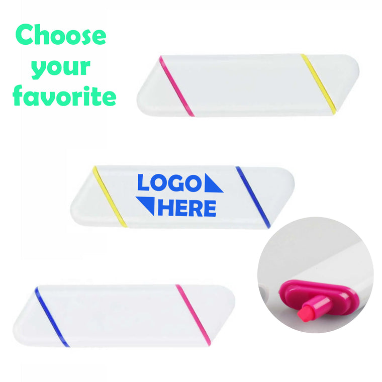 2-Color Mini Plastic Highlighter Stick Marker