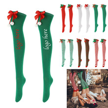 Christmas Bow Over-The-Knee Socks