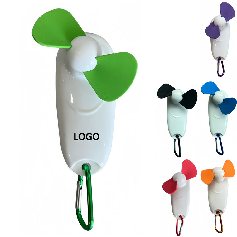 Mountaineering Buckle Handheld Fan With Light - No Batteries