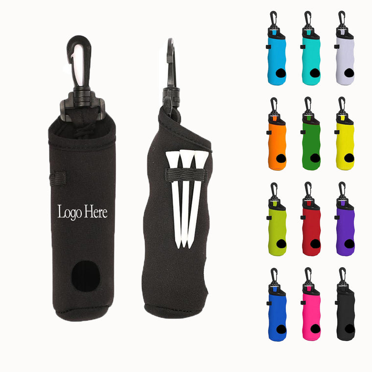 4 Pieces Golf Tee Holder Golf Ball Carry Bag Pouch