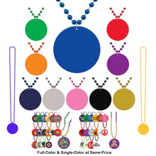 Mardi Gras Beads With 2.5" Medallion