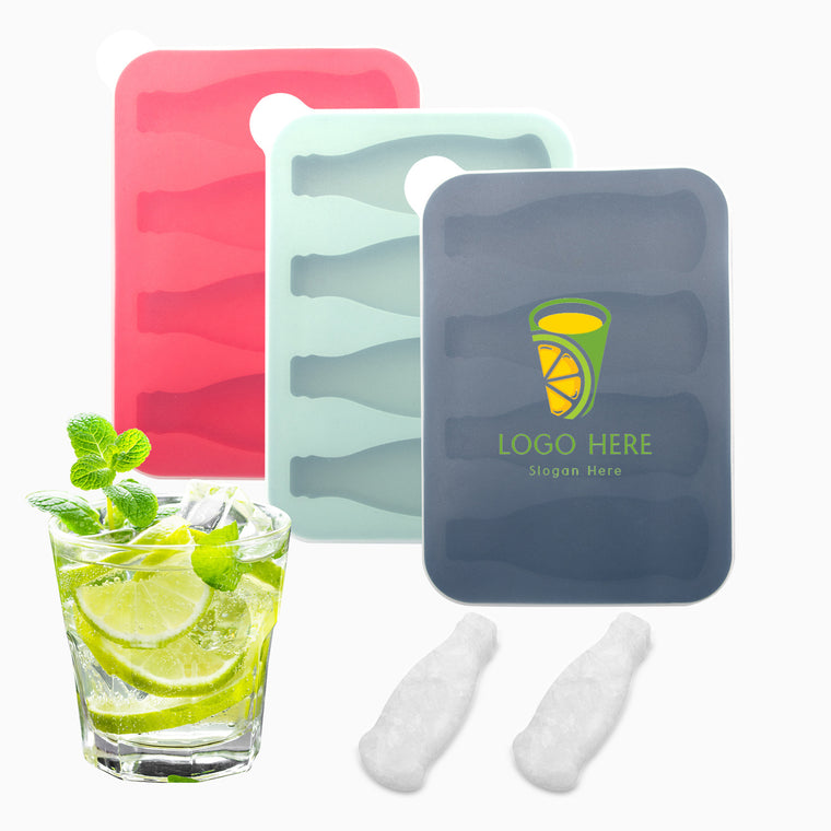 Beer Bottle Silicone 4 Cavity Ice Mold with Lid