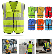 High-Visibility Reflective Safety Vest with Multiple Pockets
