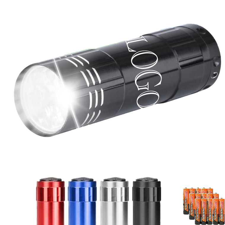 Flashlights 9 Led Mini Aluminum Flashlight With Lanyard