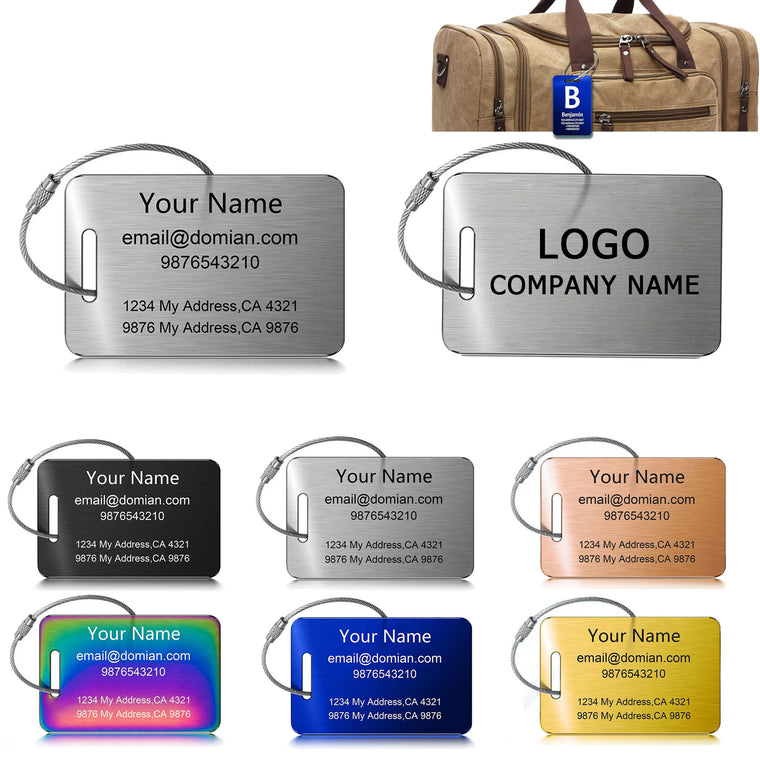 Stainless Steel Personalized Luggage Tags