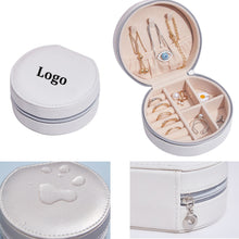 Pu Leather Small Round Jewelry Case