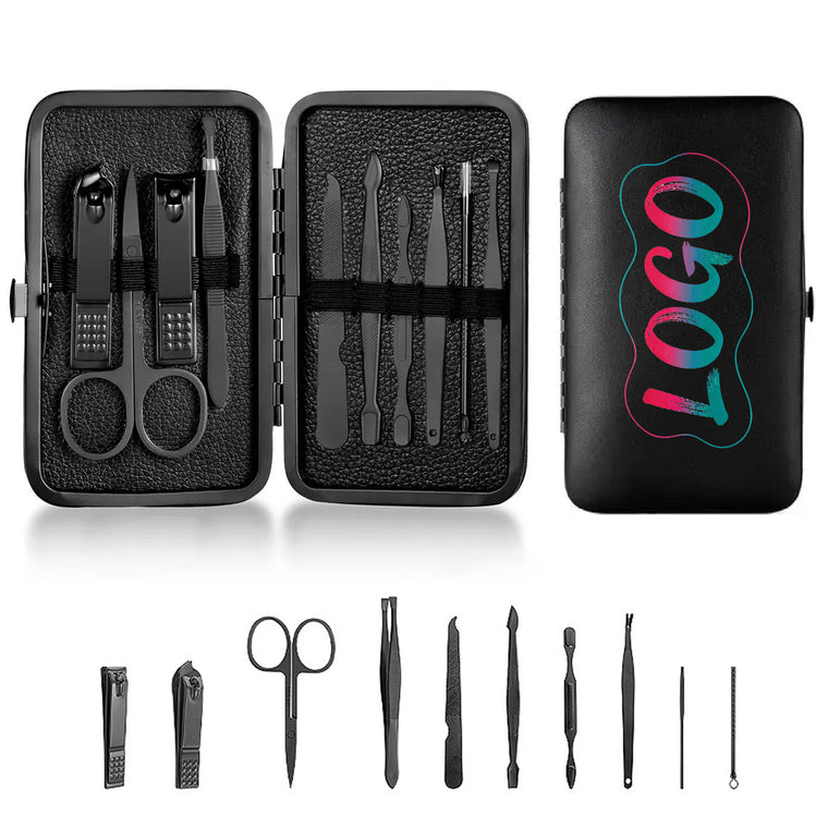 10-Piece Black Nail Clipper Set