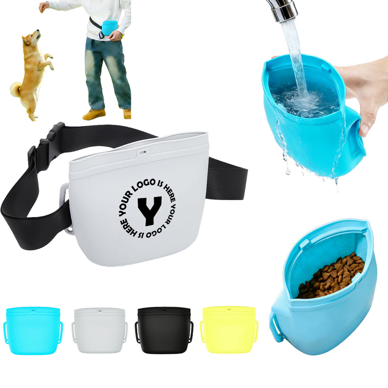 13.5Oz Silicone Treat Pouch With Adjustable Waist Belt