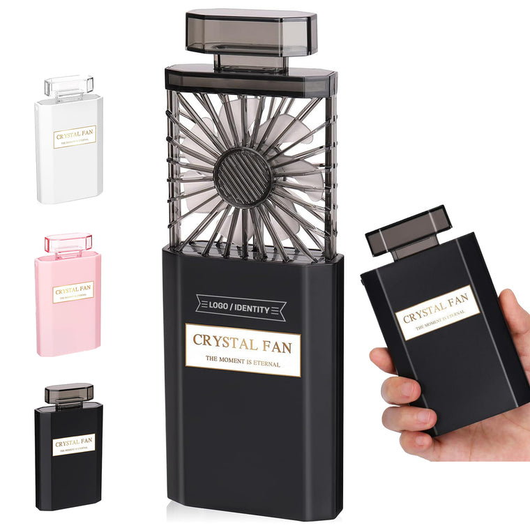 Perfume Bottle Shaped Handheld Fan with 3 Speeds