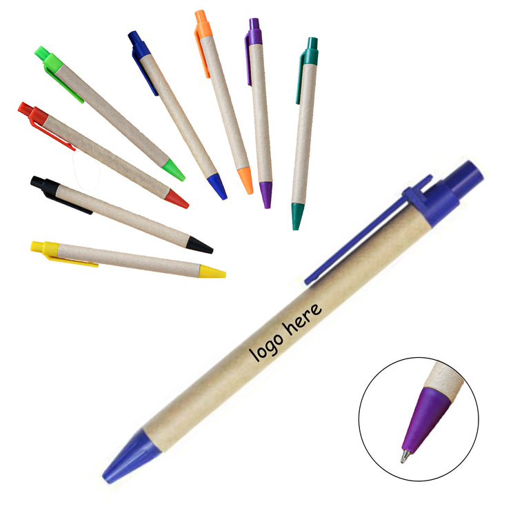 Eco Friendly Push-Action Cardboard Ballpoint Pen