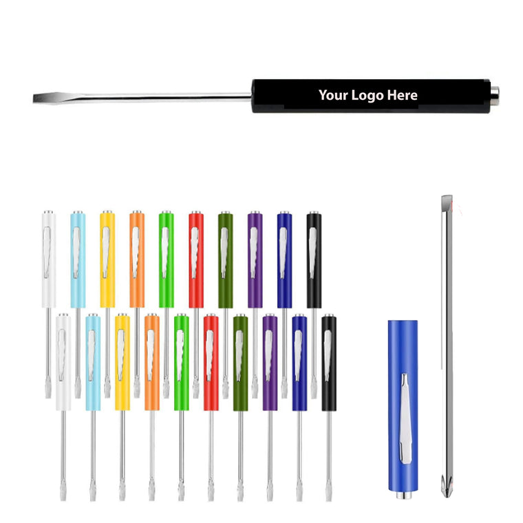 Two-Use Pocket Screwdriver Set With Clip Double End