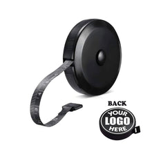 All Black Portable Round Measuring Tape, Retractable Design