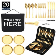 Picnic Silverware Set Gold