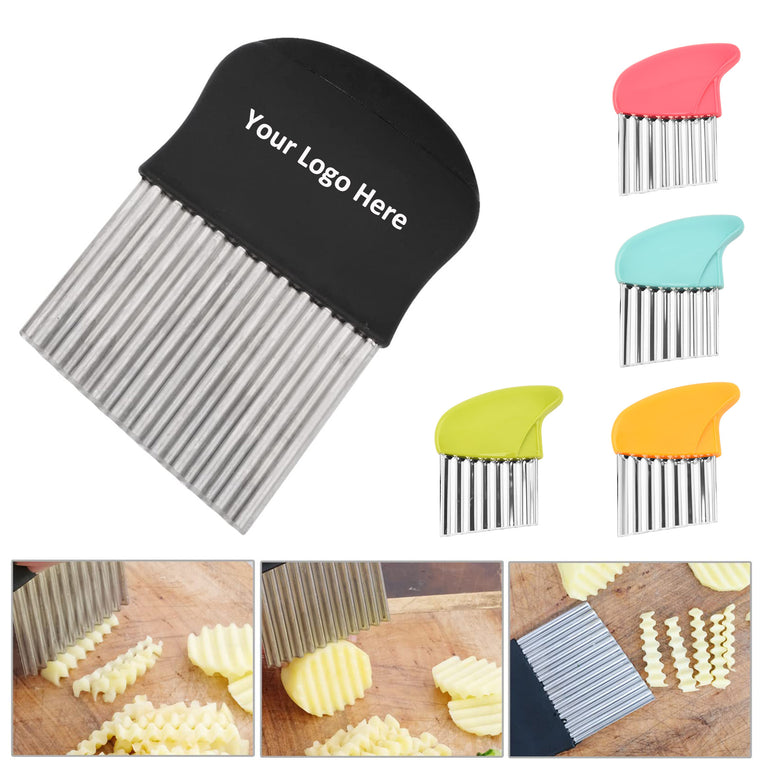 Stainless Steel Wavy Slicer for Potatoes & Fruits